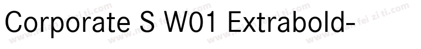 Corporate S W01 Extrabold字体转换